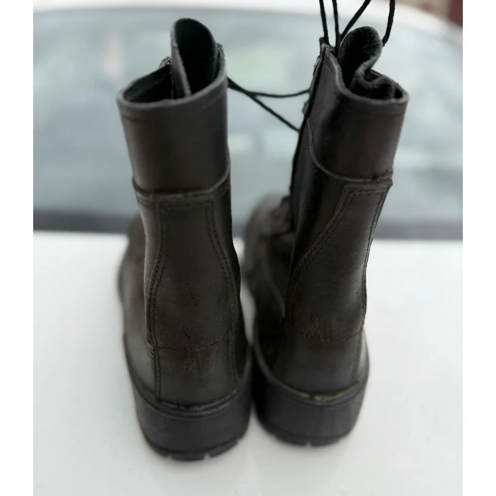 Belleville Women’s 360ST Black Leather Vibram Sole Combat Boots‎ Steel Toe Sz 8R